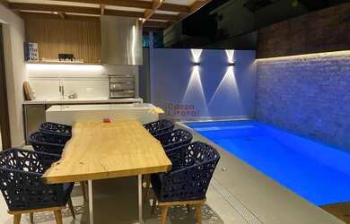 Imagem: A casa em condomínio possui 5 Dormitórios, 5 Banheiros, 3