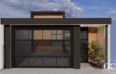 Imagem: A casa possui 3 Dormitórios, 1 Banheiro, 2 Vagas na garagem