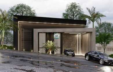 Imagem: A casa em condomínio possui 4 Dormitórios, 5 Banheiros, 4