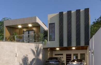 Imagem: A casa possui 3 Dormitórios, 2 Banheiros, 3 Vagas na garagem