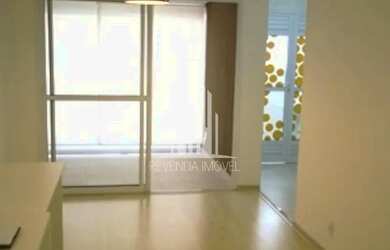 Imagem: O apartamento possui 1 Dormitório, 1 Banheiro, 1 Vaga na garagem