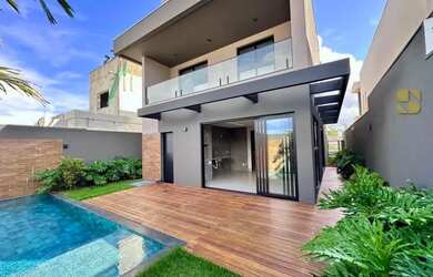 Imagem: A casa em condomínio possui 5 Dormitórios, 5 Banheiros, 4