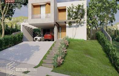 Imagem: A casa em condomínio possui 4 Dormitórios, 5 Banheiros, 5