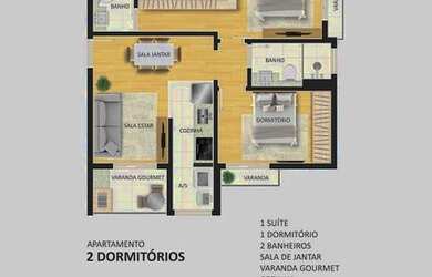 Imagem 2: Apartamento à venda, 78 m² por R$ 240.000,00 - Jardim das Hortênsias...