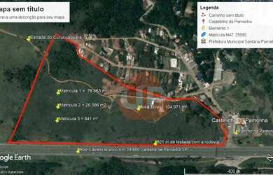 Imagem: O terreno possui 109.000m² de Área e está localizado em