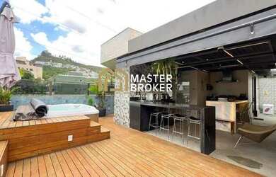 Imagem: O apartamento na cobertura possui 4 Dormitórios, 3 Banheiros