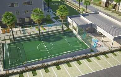 Imagem: O apartamento possui 2 Dormitórios, 2 Banheiros, 1 Vaga na