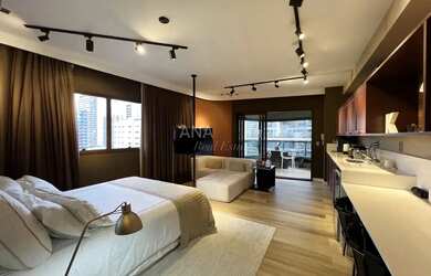 Imagem: O studio possui 1 Dormitório, 1 Banheiro, 2 Vagas na garagem