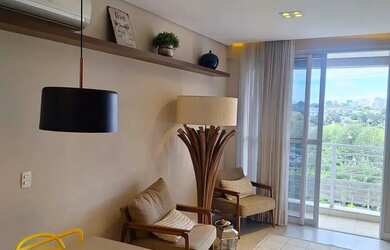 Imagem: O apartamento possui 1 Dormitório, 1 Banheiro, 1 Vaga na garagem