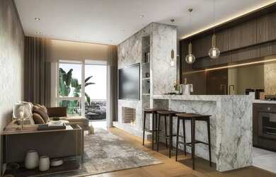 Imagem: O apartamento possui 2 Dormitórios, 1 Banheiro, 2 Vagas na