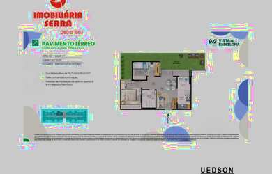 Imagem: O apartamento possui 2 Dormitórios, 1 Banheiro, 1 Vaga na garagem