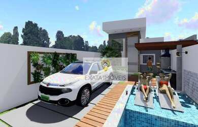 Imagem: A casa possui 3 Dormitórios, 4 Banheiros, 3 Vagas na garagem