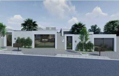 Imagem: A casa possui 3 Dormitórios, 2 Banheiros, 5 Vagas na garagem