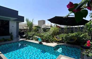 Imagem: A casa em condomínio possui 4 Dormitórios, 5 Banheiros, 5