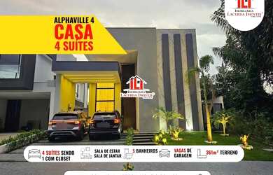 Imagem: Casa no Alphaville 4 com 4 Suítes Semimobiliada com Energia