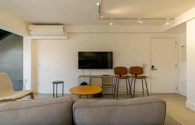 Imagem: O apartamento na cobertura possui 1 Dormitório, 1 Banheiro