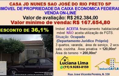 Imagem: A casa à venda possui 3 Dormitórios, 2 Banheiros, 1 Vaga na