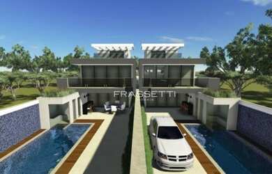 Imagem: A casa em condomínio possui 4 Dormitórios, 5 Banheiros, 2