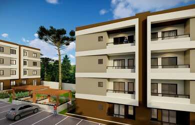 Imagem: O apartamento possui 2 Dormitórios, 1 Banheiro, 1 Vaga na garagem