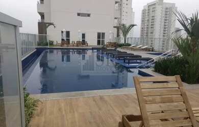 Imagem: O apartamento possui 1 Dormitório, 1 Banheiro, 1 Vaga na garagem