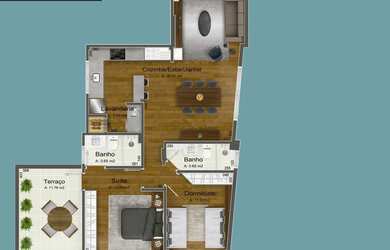 Imagem 3: Apartamento para venda com 73 metros quadrados com 2 quartos