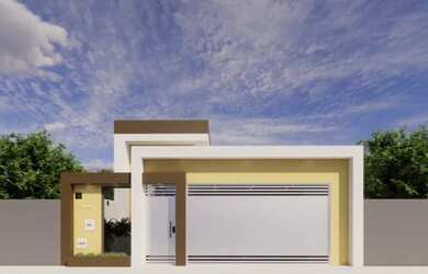 Imagem: A casa possui 3 Dormitórios, 2 Banheiros, 2 Vagas na garagem