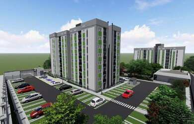 Imagem: O apartamento possui 2 Dormitórios, 1 Banheiro, 1 Vaga na garagem