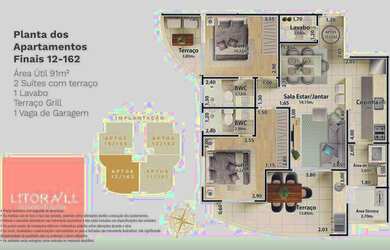 Imagem 16: Apartamento com 2 dormitórios à venda, 75 m² por R$ 378.000,00 - Jardim Marina - Mongaguá