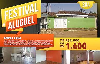 Imagem: A casa possui 3 Dormitórios, 2 Banheiros, 2 Vagas na garagem