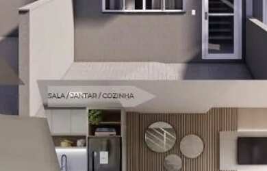 Imagem: A casa em condomínio possui 3 Dormitórios, 2 Banheiros, 1