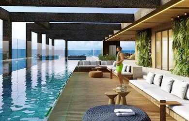 Imagem: O studio possui 1 Dormitório, 1 Banheiro, 43m² de Área e