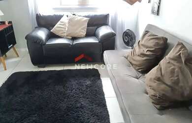 Imagem: O apartamento possui 1 Dormitório, 1 Banheiro, 1 Vaga na garagem