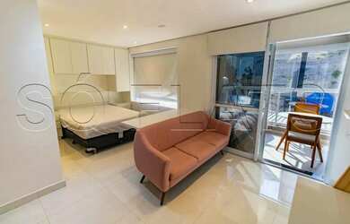 Imagem: O apartamento possui 1 Dormitório, 1 Banheiro, 1 Vaga na garagem