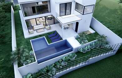 Imagem: A casa em condomínio possui 4 Dormitórios, 5 Banheiros, 4