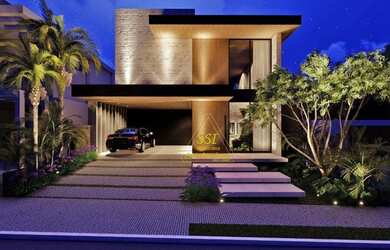 Imagem: A casa em condomínio possui 4 Dormitórios, 5 Banheiros, 4