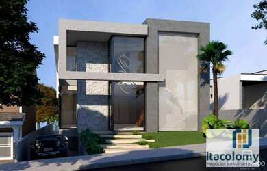 Imagem: A casa em condomínio possui 4 Dormitórios, 5 Banheiros, 5