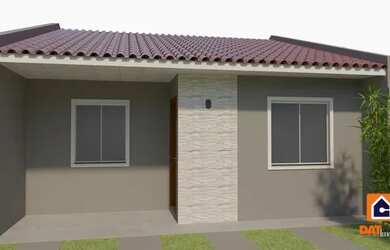 Imagem: A casa possui 2 Dormitórios, 1 Banheiro, 2 Vagas na garagem