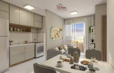 Imagem: O apartamento possui 2 Dormitórios, 1 Banheiro, 1 Vaga na garagem