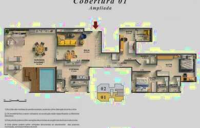 Imagem 6: Cobertura com 3 suítes à venda, 187 m² por R$ 1.210.000 - Recreio dos...