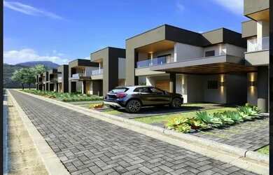 Imagem: A casa em condomínio possui 4 Dormitórios, 5 Banheiros, 2