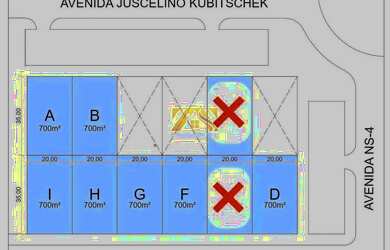 Imagem: O terreno possui 700m² de Área e está localizado em Plano
