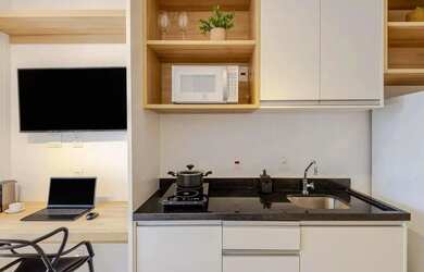 Imagem: O apartamento possui 1 Dormitório, 1 Banheiro, 24m² de Área