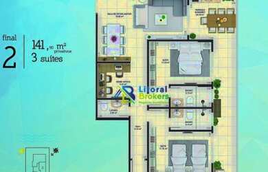 Imagem 15: Apartamento à venda, 125 m² por R$ 870.000,00 - Canto do Forte - Praia...