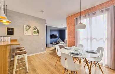 Imagem: O apartamento na cobertura possui 2 Dormitórios, 2 Banheiros