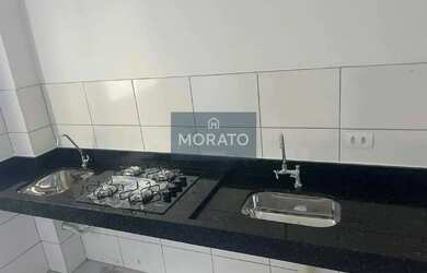 Imagem: O apartamento possui 2 Dormitórios, 1 Banheiro, 1 Vaga na garagem