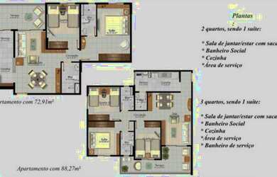 Imagem 15: Piazza Toscana. 3/4. 1 Suíte. 1 Vaga. Torre Livorno. Reve. 67