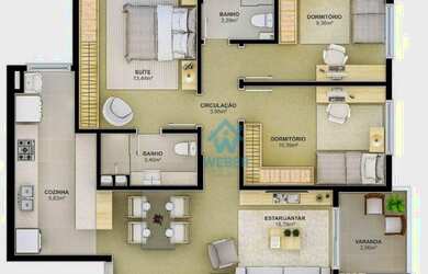 Imagem 9: Apartamento com 3 dormitórios à venda, 90 m² por R$ 630.192,71 - Centro...