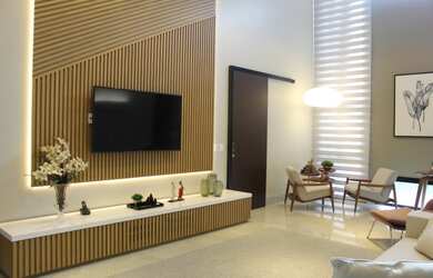 Imagem: A casa em condomínio possui 4 Dormitórios, 5 Banheiros, 3