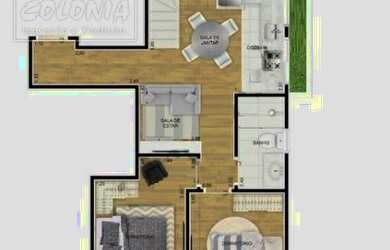 Imagem: O apartamento possui 2 Dormitórios, 1 Banheiro, 2 Vagas na