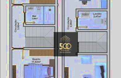 Imagem 2: Sobrado à venda, 73 m² por R$ 330.000,00 - Serraria - São José/SC